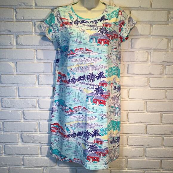 Vineyard Vines St. Barts scene knit Dress XS - Picture 1 of 4